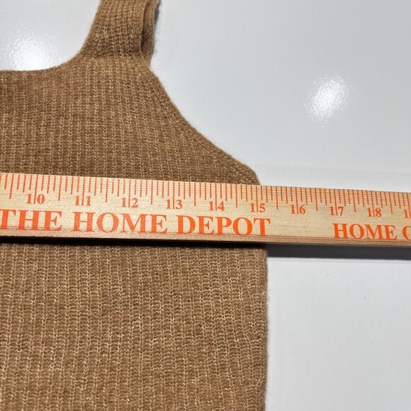 Everlane Wool Camel‎ Stretch Knit Tank Top Cozy Soft Sz Large Women's NWT - Picture 5 of 6